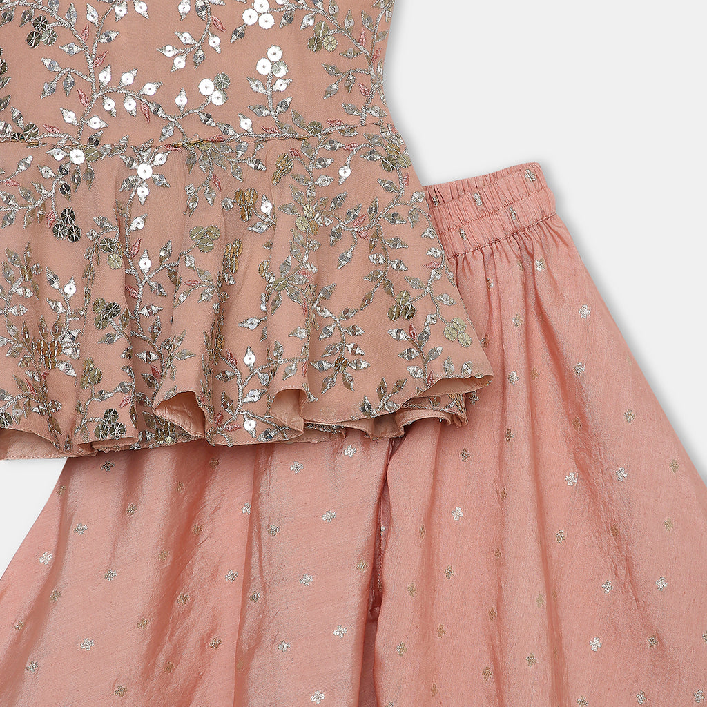 Shimmering Sequin Halter-Neck Flared Top paired with wide-Flared Palazzos - My Store